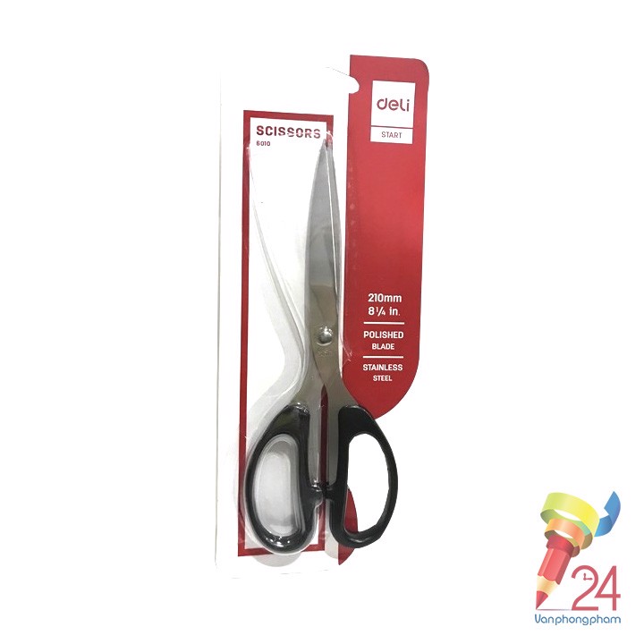 Kéo văn phòng Deli 210mm (6010), đa dạng mẫu mã, cam kết hàng đúng mô tả, chất lượng đảm bảo, an toàn cho người sử dụng