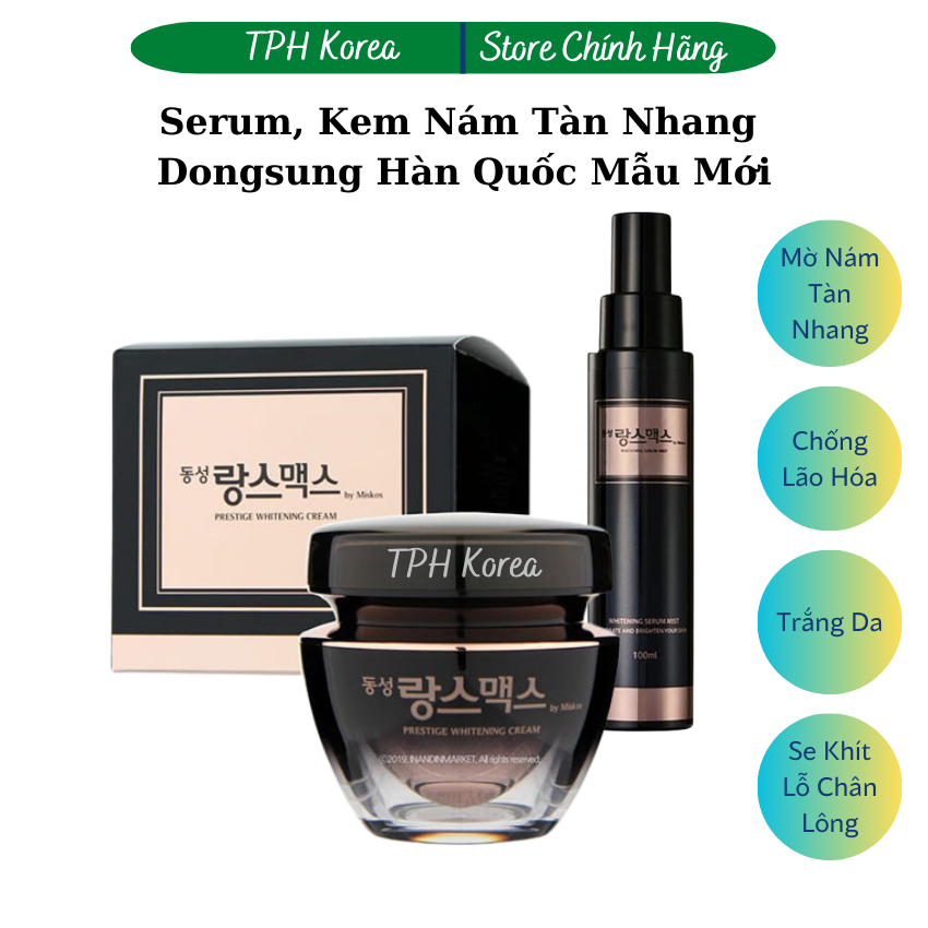 Kem mờ nám tàn nhang dongsung hàn quốc serum làm trắng da mờ nám và tàn nhang - tph korea