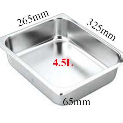Khay inox GN 1/2x65mm đựng thức ăn buffet trái cây-bánh
