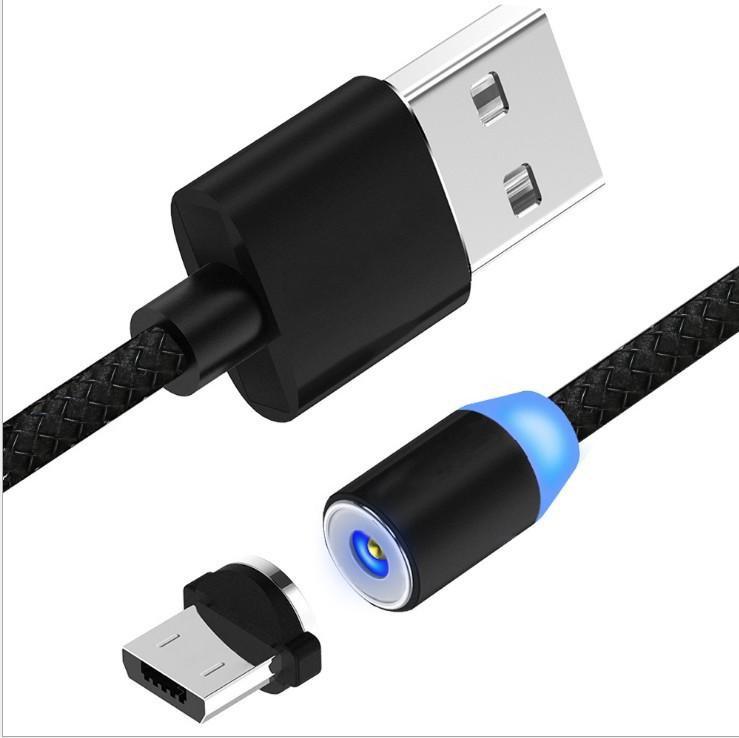 DÂY CÁP SẠC NAM CHÂM ĐẦU MICRO CÓ ĐÈN LED SIÊU TIỆN LỢI