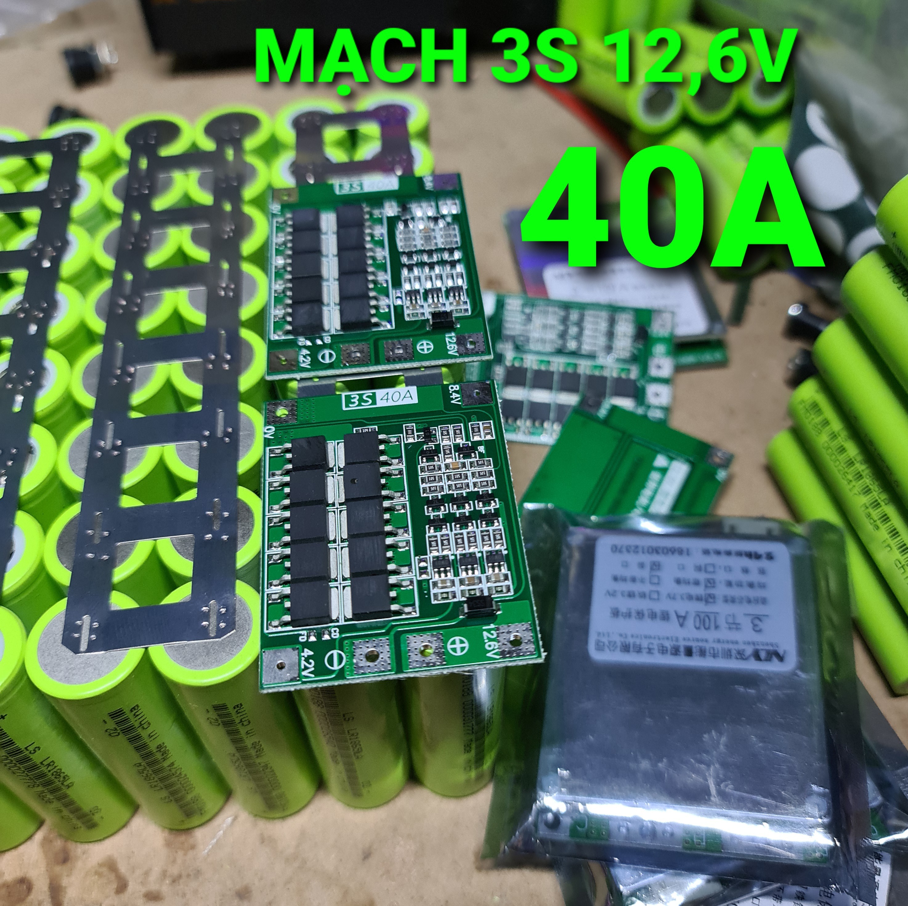 (Sỉ & Lẻ). Mạch 3s 40A Auto Recovery. Mạch bảo vệ pin lithium 18650. Mạch 3s 12,6v xả cao liên tục 40A, Bảo vệ chống xả quá sâu và tự ngắt khi pin đầy điện. Chuyên dùng đóng khối pin 12v cho máy khoan, máy bắt vít... - Limo