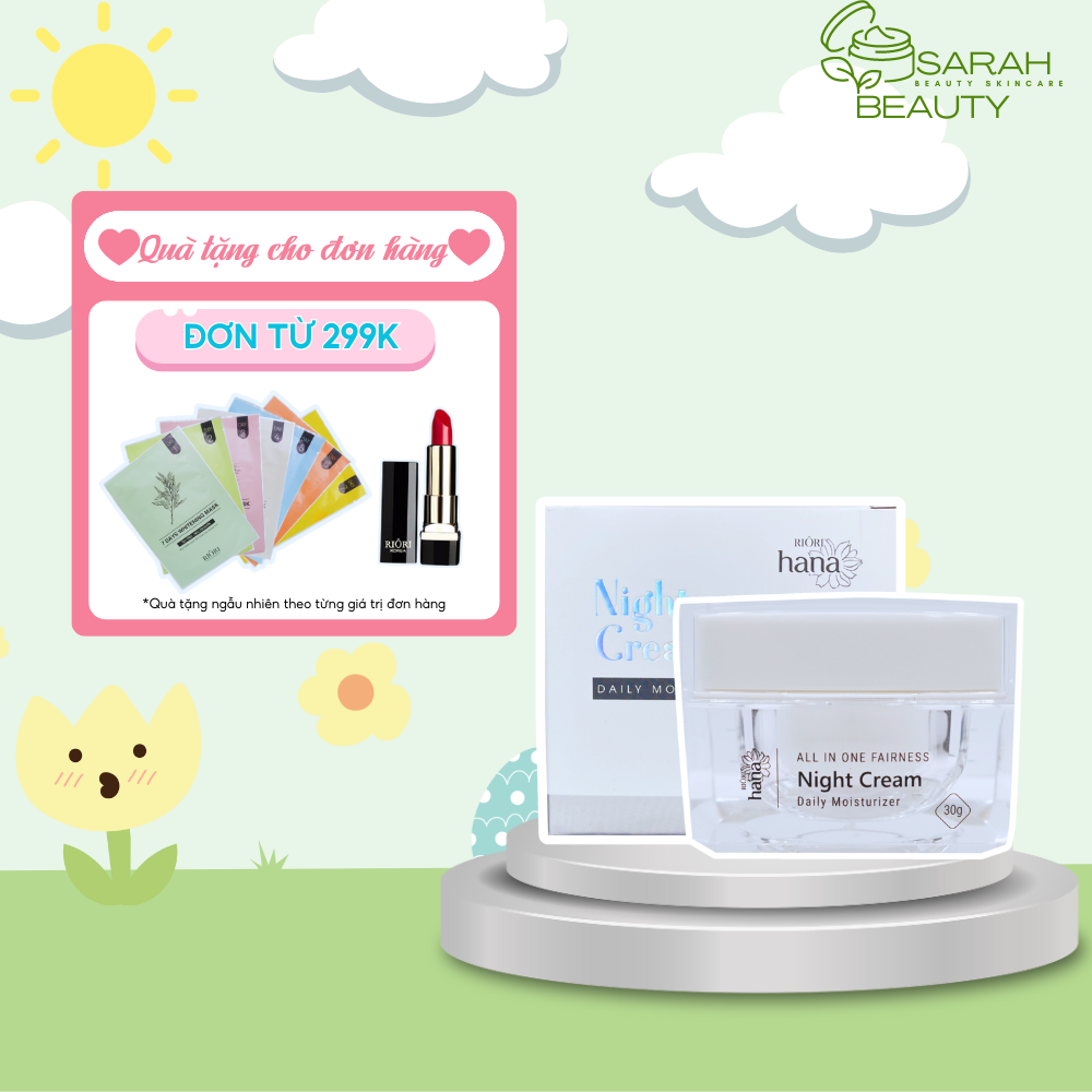 Kem dưỡng trắng da ban đêm riori night cream 30g