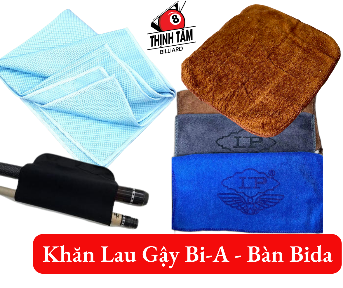 Khăn lau gậy bida cotton 100%, khăn vệ sinh bàn bida vải bông lau đồ gỗ chăm sóc cơ bi-a
