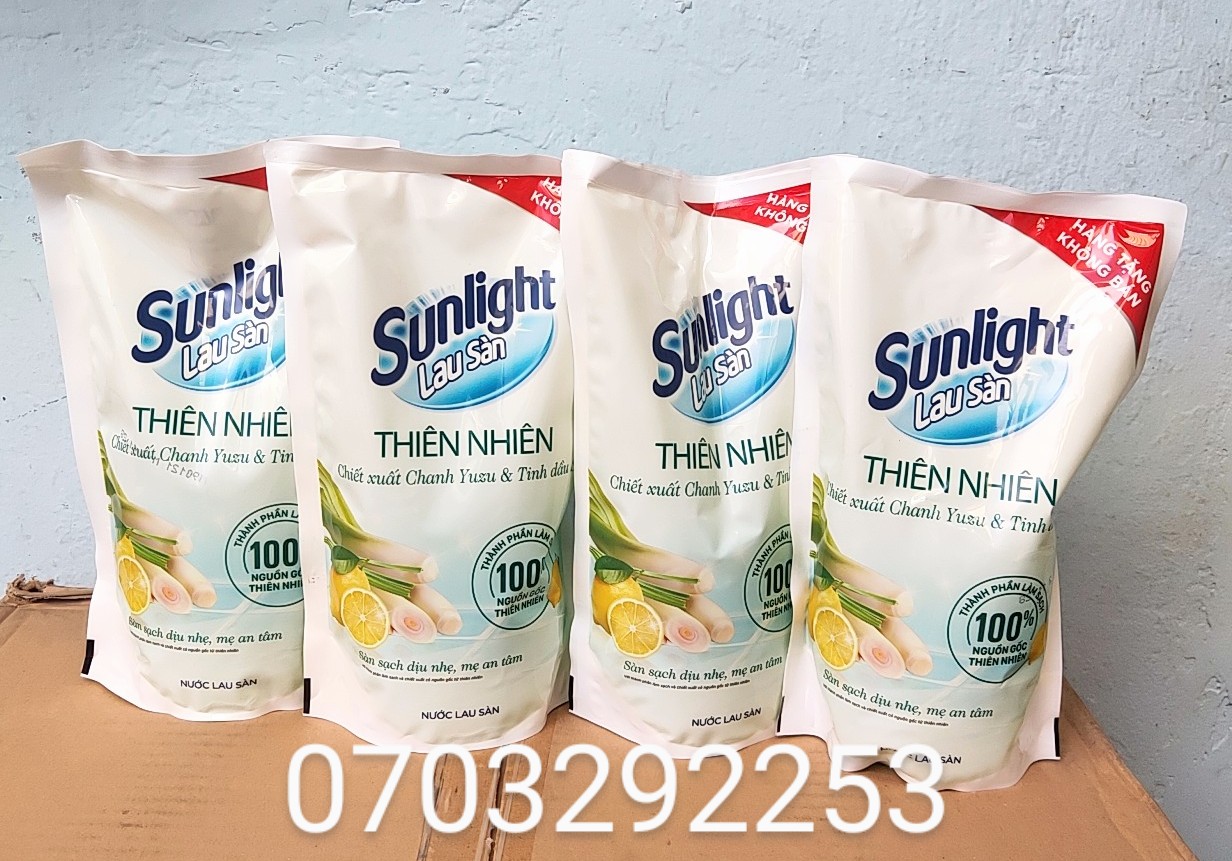 (HCM) Combo 5 túi lau sàn sunlight hương chanh xả yuzu 700g/túi