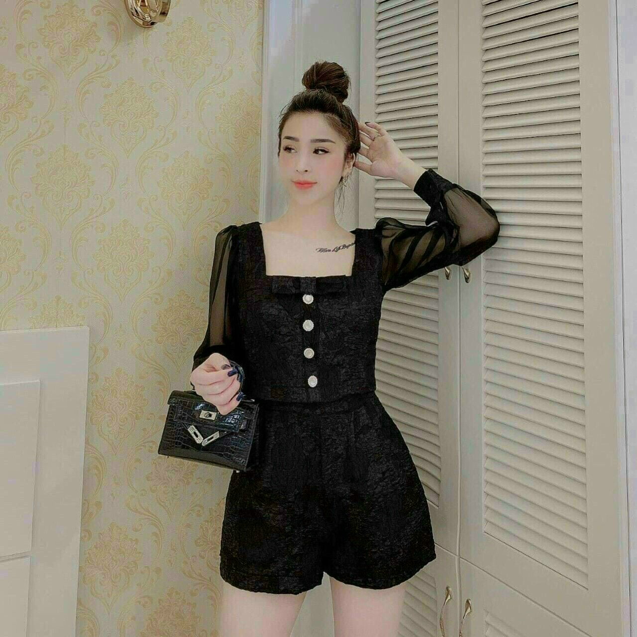 Sét bộ đùi gấm nữ cao cấp siêu đẹp