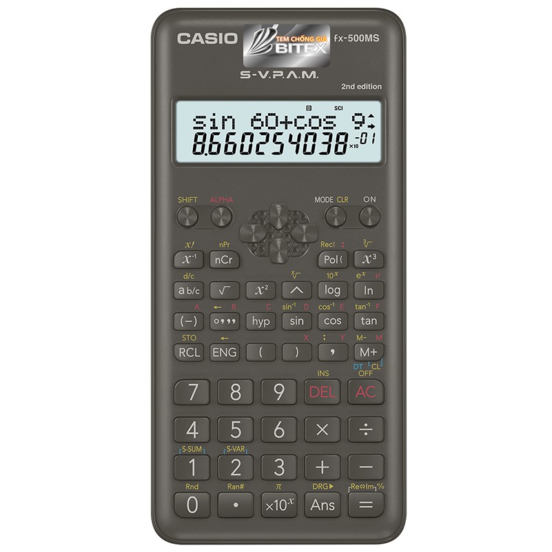 Máy tính học sinh cấp 1-2 casio fx-500ms new