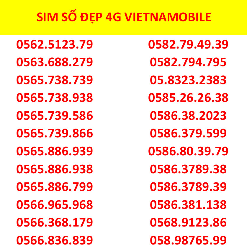 FREESHIP - CHƯA KÍCH HOẠT. Sim Phát Lộc Thần Tài Giá Rẻ - Sim Số Đẹp Vietnamobile - Sóng Mạnh Tốc Độ Cao - Nghe Gọi Miễn Phí