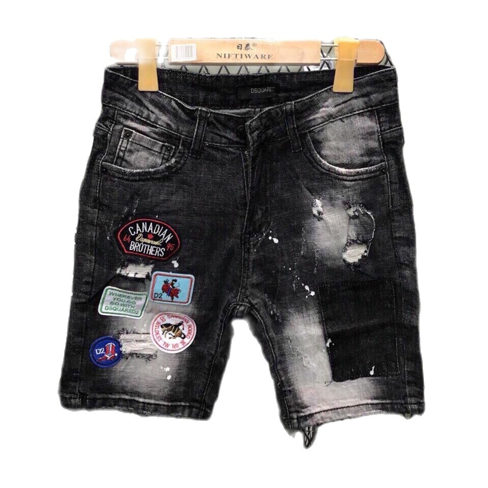 ,Quần short jean nam,Quần jean nam ngắn thêu mẫu mới nhiều màu cao cấp