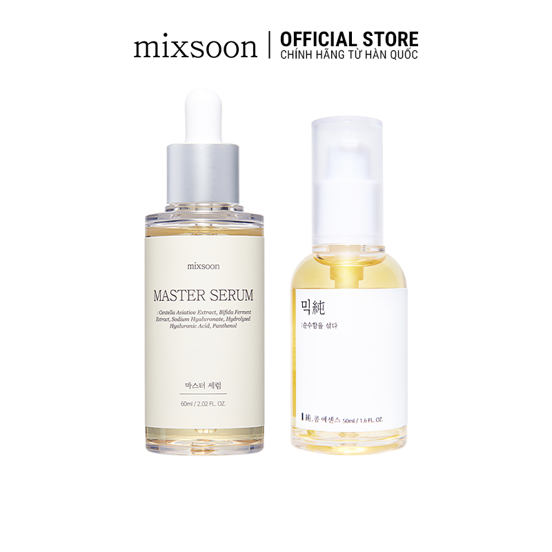 Combo Dưỡng Da Mixsoon Tinh chất Master Serum 60ml + Tinh chất Bean Essence 50ml