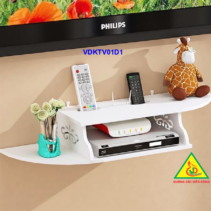 Kệ dvd, kệ tivi treo tường - vdktv003d -viendong adv
