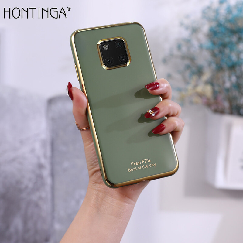 Honinga dành cho huawei mate 20 mate 20 pro ốp lưng ốp điện thoại mạ laser màu trơn thời trang, ốp tpu mềm ốp lưng bảo vệ điện thoại ốp chống rơi