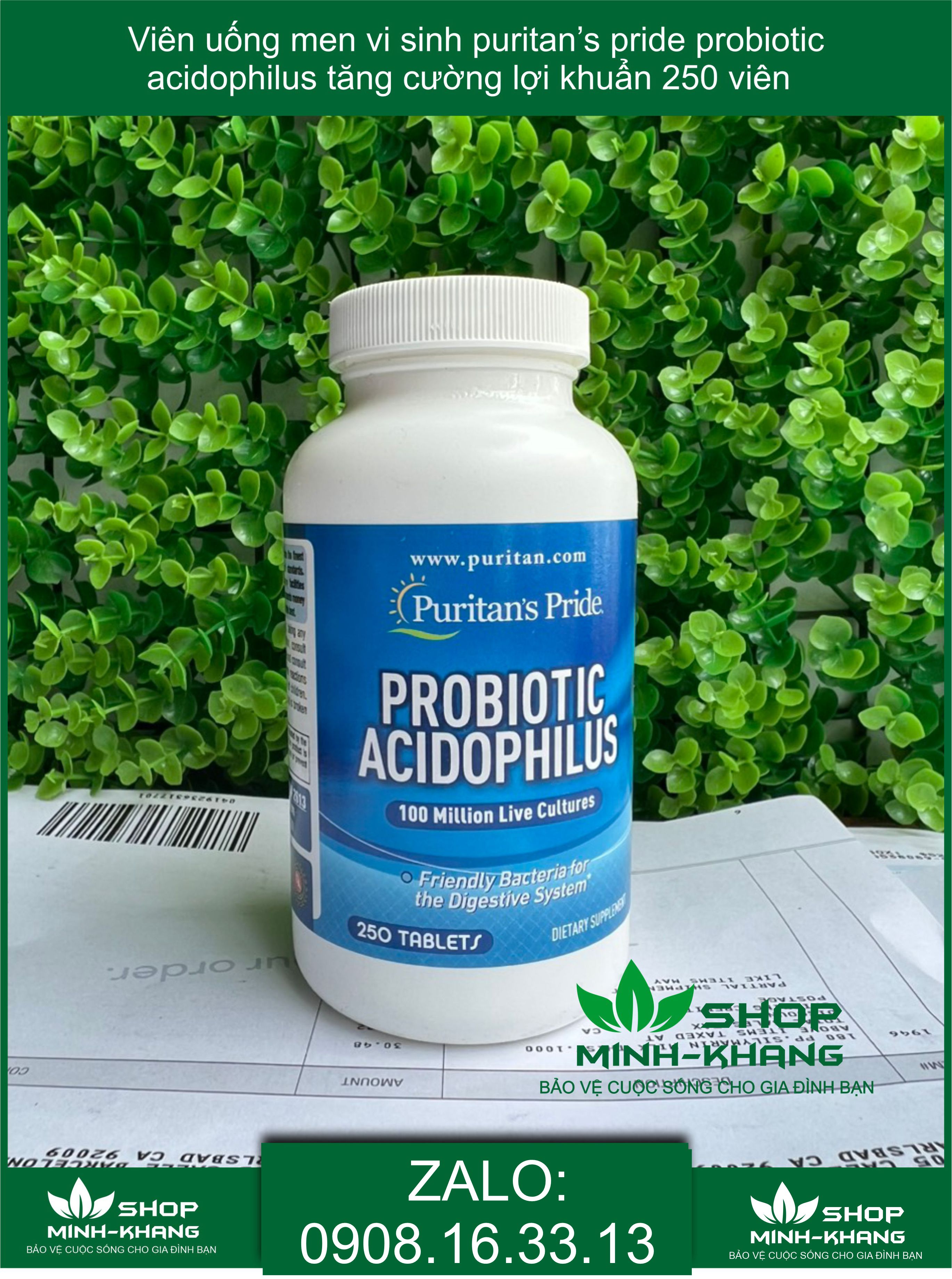 Viên uống m.en v.i s.inh puritan's pride probiotic acidophilus t.ăng c.ường l.ợi k.huẩn
