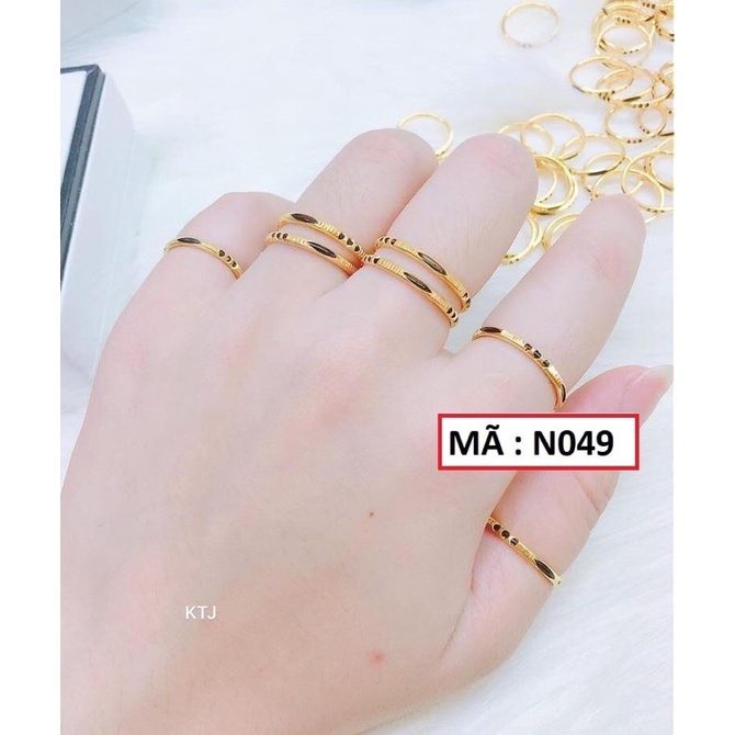 Nhẫn mạ vàng bền màu cao cấp