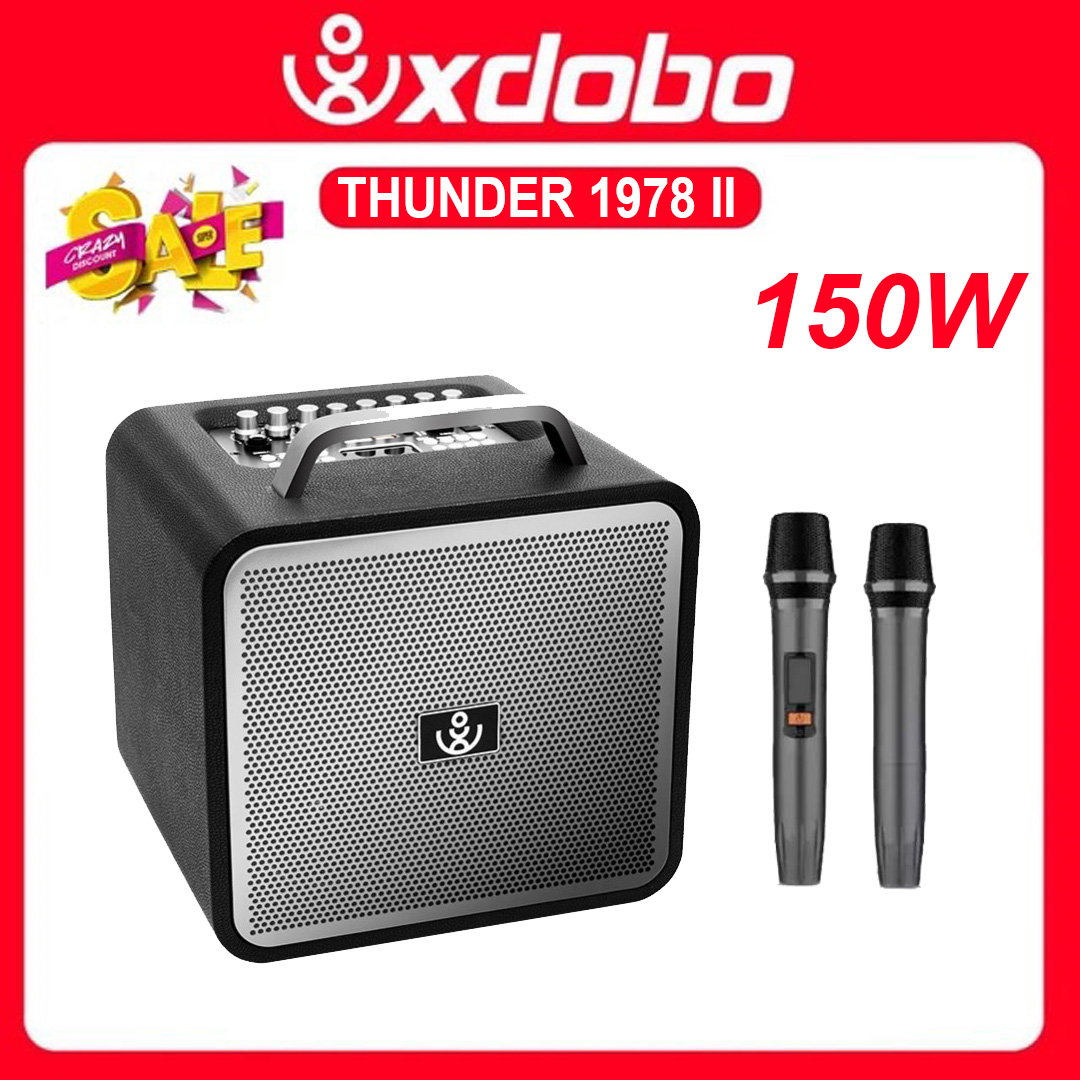 [ NEW 2023 ] Loa Karaoke Di Động Xdobo Thunder 1978 Công Suất 150W Siêu Trầm, 2 Micro, Bluetooth 5.0