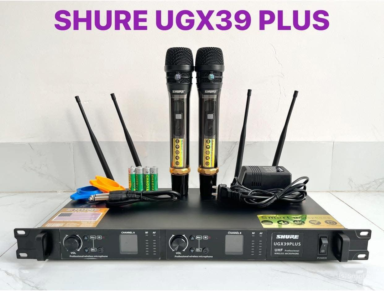  HỎA TỐC HCM | Micro Shure Ugx39 Plus Thu Phát Sóng Ổn Định Cho Sự Kiện Karaoke Gia Đình Sân Khấu Hội Nghị Hát Nhẹ Sóng Xa Chống Hú. 