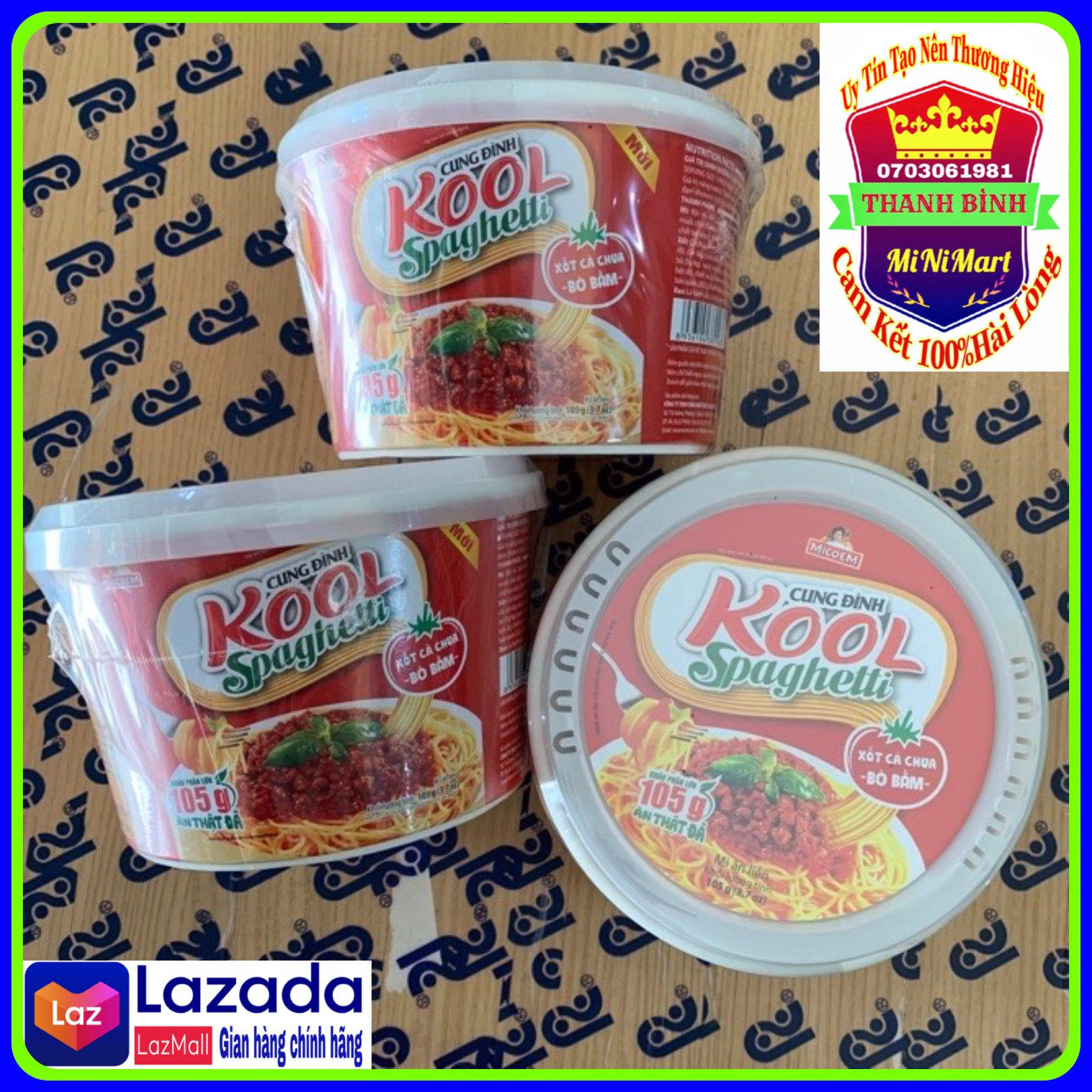 Mì trộn Cung Đình Kool Spaghetti 105g (1 bát ,5 bát)