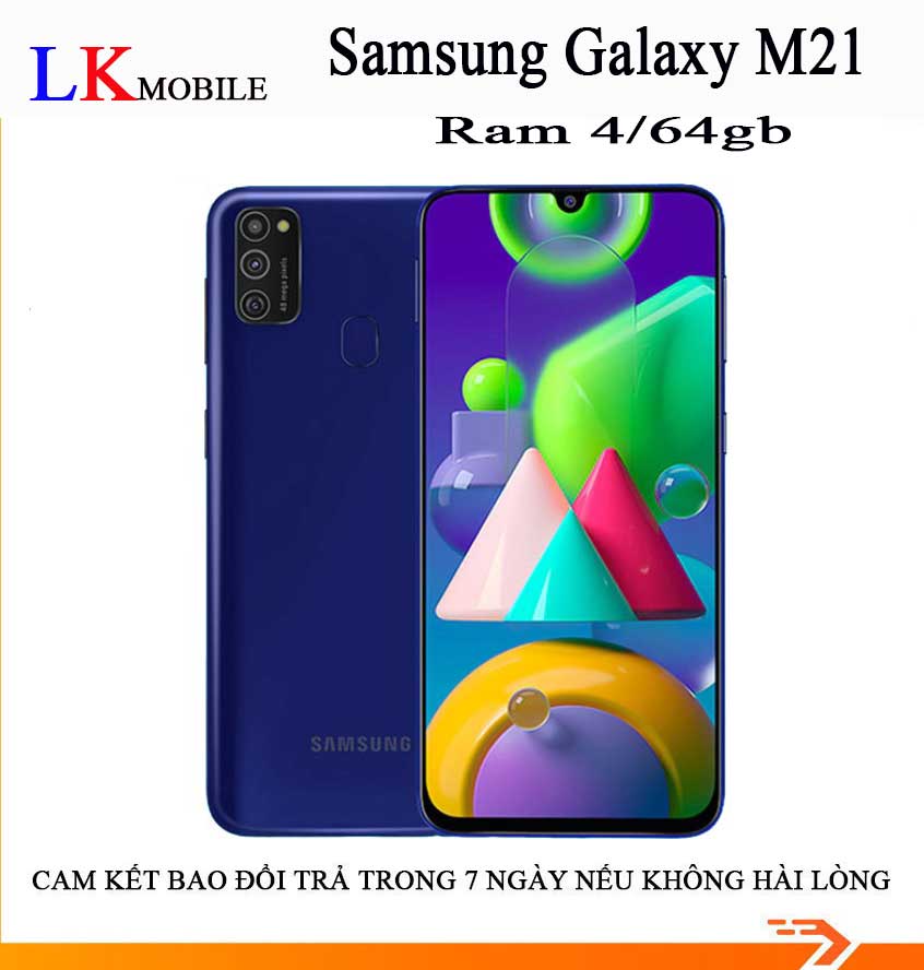 Samsung galaxy M21 Ram 4G bộ nhớ 64GB Pin 6000 mAh máy chính hãng tặng kèm ốp lưng cường lực