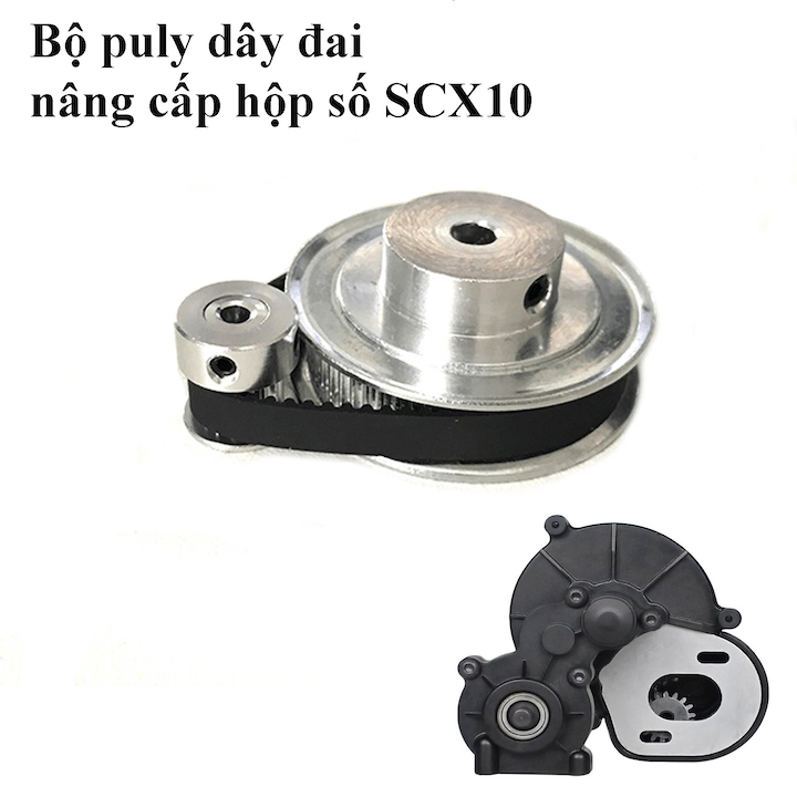Bộ puly dây đai nâng cấp hộp số xe điều khiển từ xa SCX10 xe 1:10 hoặc tự chế hộp số