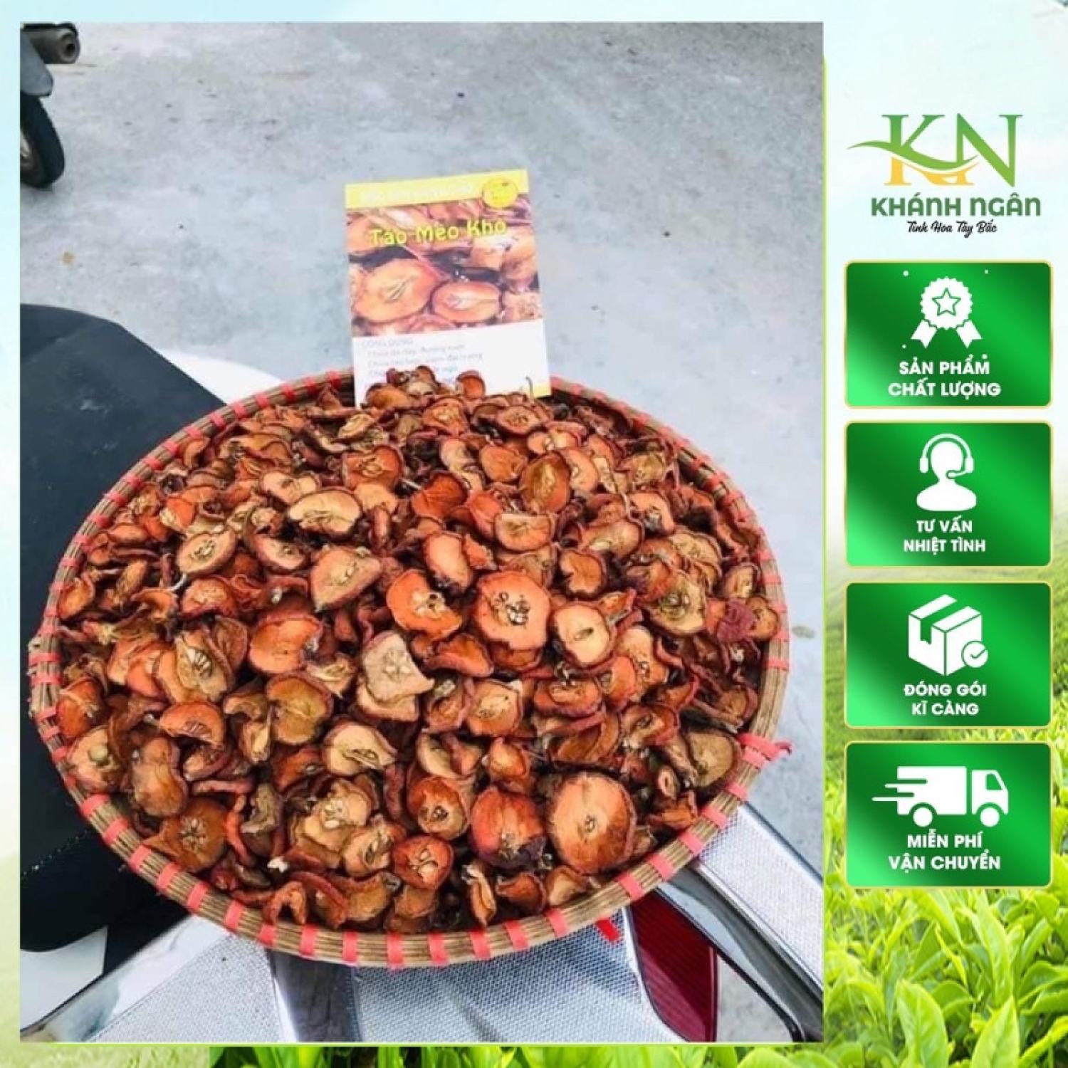 Táo mèo sấy khô Tây Bắc 1kg, táo mèo khô ngâm rượu loại 1 khô, sạch, thơm chuẩn táo rừng. Quả Sơn tra, Sơn trà khô, thái lát