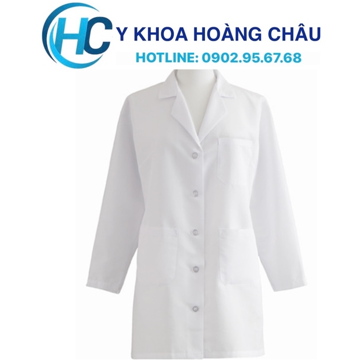Áo blouse bác sĩ tay dài vải kaki | Áo blu bác sĩ