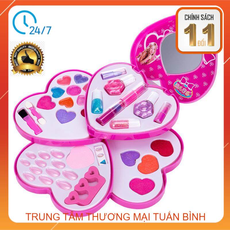 Bộ Đồ Chơi Hộp Trang Điểm Chất Liệu An Toàn Kỹ Năng Xã Hội Phát Triển Hình Trái Tim Giáo Dục Ăn Mặc Giả Vờ Chơi Bộ Đồ Chơi Quà Tặng Cho Trẻ Em FREE SHIP TỪ 50K