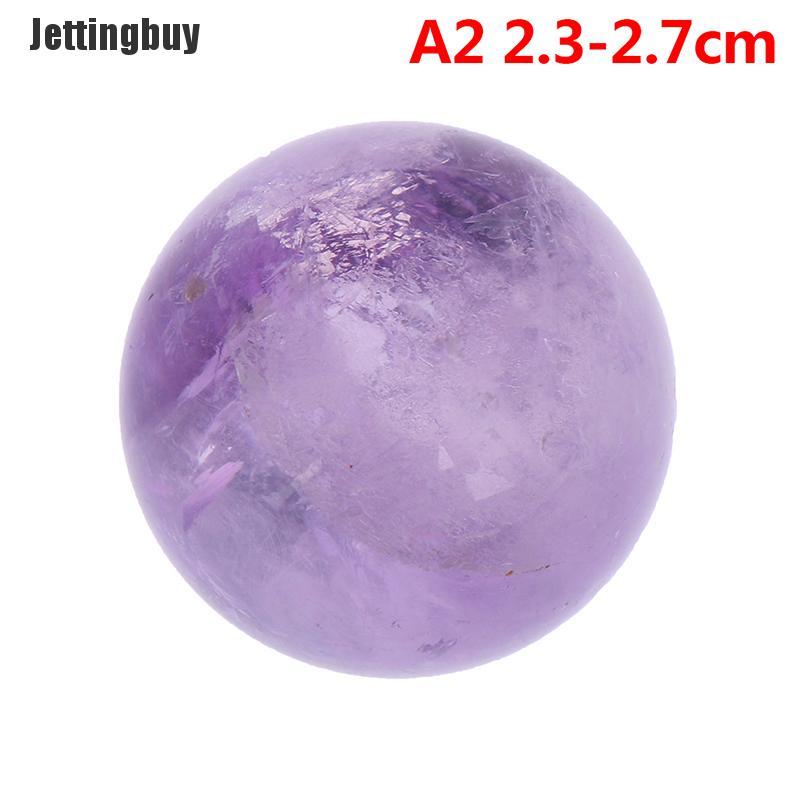Jettingbuy Cảnh Báo Kight 1X Amethyst Thạch Anh Đá Quả Cầu Pha Lê Đá Fluorite Bóng Chữa Bệnh Đá Quý