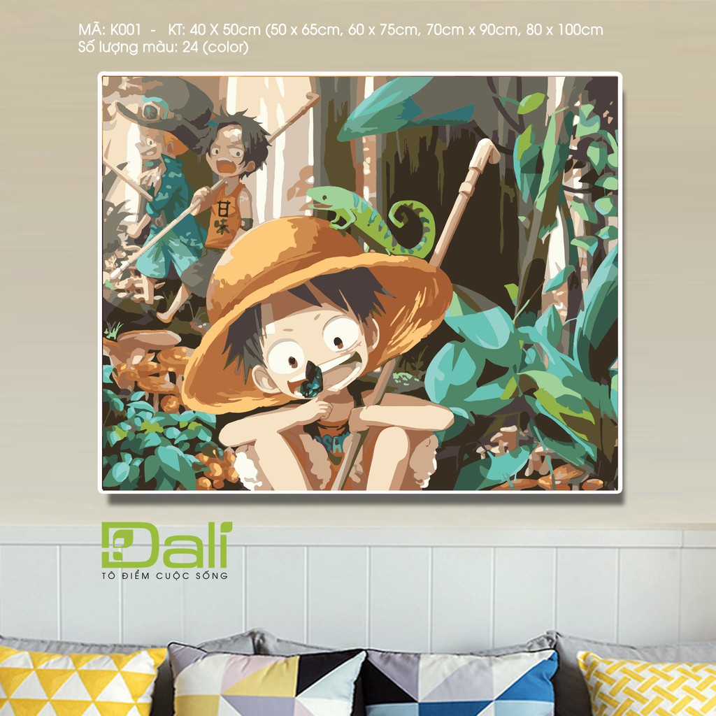 Tranh sơn dầu số hóa Tranh One Piece K001