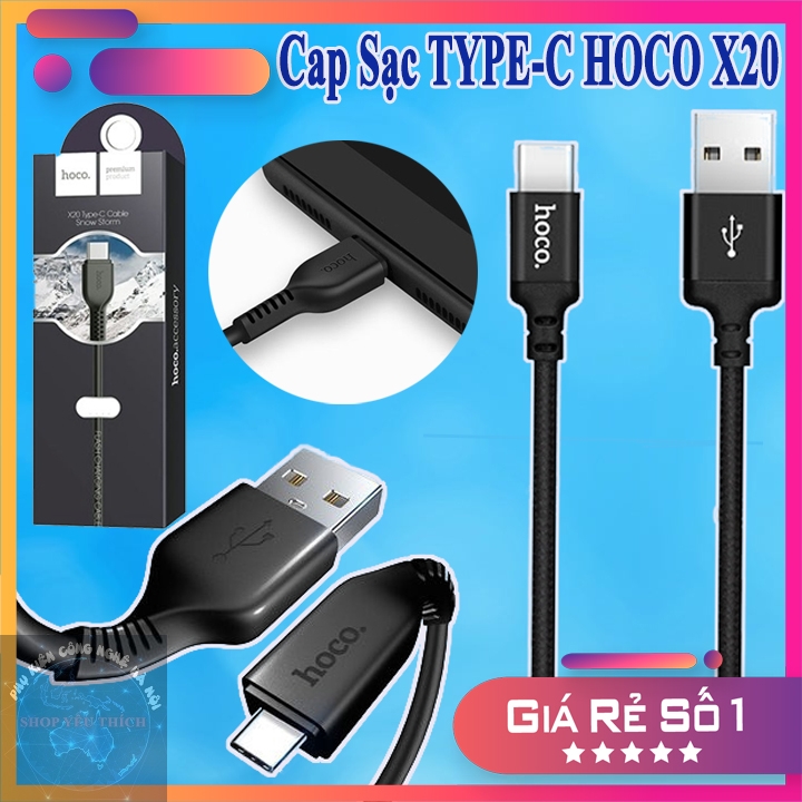 Cáp sạc nhanh x20 - type c | chính hãng hoco | skythuongmai - 26002