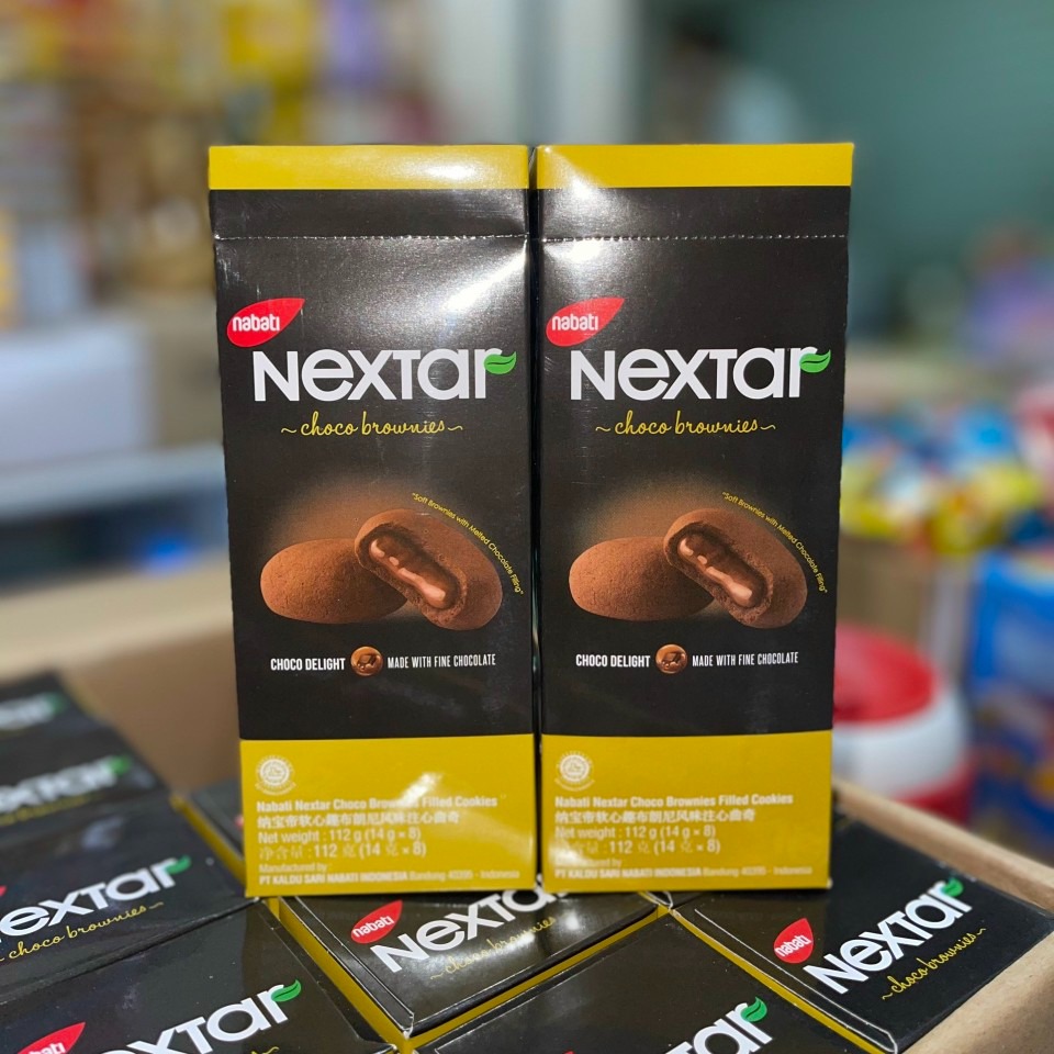 Combo 2 hộp bánh nabati nextar nhân socola siêu ngon 112g nhập khẩu indo - date t9/2023