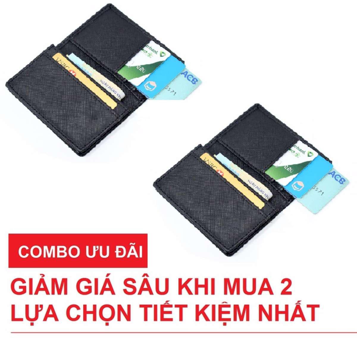 Combo 2 Ví Bóp Nam Nữ Nhỏ Gọn Nhiều Ngăn Để Thẻ CMND Galaxy Store GVMB01
