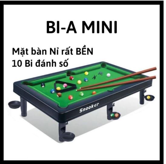 [ LOẠI XỊN] MẶT NỈ, BI CÓ ĐÁNH SỐ Bộ bàn bi a mini, Bộ bàn Bi a mini 2 gậy,Bộ bàn Bi a mini giá rẻ , Bàn chơi bi da 6 lỗ, đồ chơi 6 lỗ mini cho bé vui chơi bia đồ - Niki Store