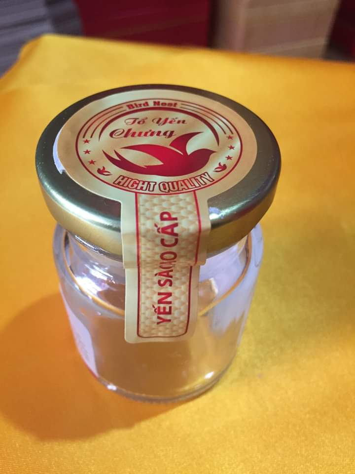 [HCM]Combo 10 Tem giấy dán hủ thủy tinh đựng yến