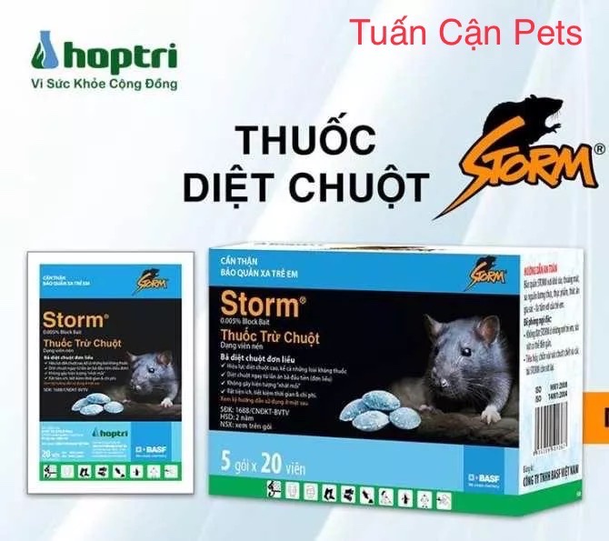 Diệt Chuột Storm(1gói-20 viên) Kẹo chuột của CHLB Đức, sạch chuột, an toàn, không nhờn, dùng trong gia đình, kho, nhà xưởng rất hiệu quả