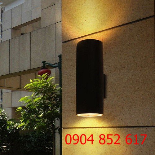 Đèn hắt trường cột LED gắn tường ngoài trời hình ống trụ hiện đại hắt 2 đầu G110