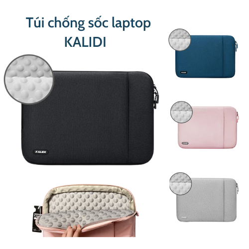 Túi chống sốc laptop, macbook, surface cao cấp chính hãng Kalidi chống va đập 360 độ 17inch/ 12inch/ 13inch/14inch/15.6"