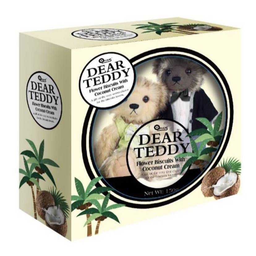 Bánh Quy Dear Teddy Thái Lan Nhân Kem Dừa Coconut Hộp 150g