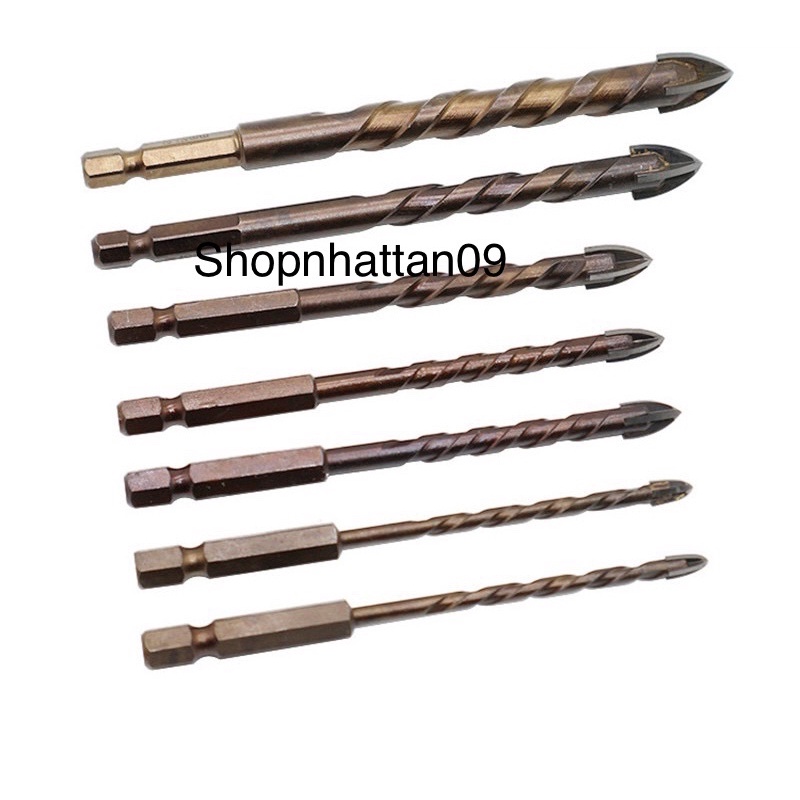 Mũi Khoan Đa Năng 4 Cạnh Chuôi Lục Giác - mũi khoan cả thế giới