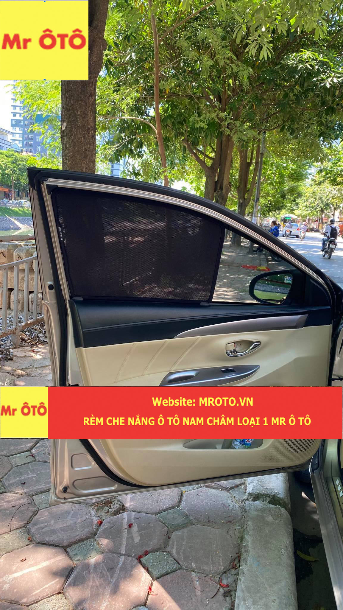 [ GIÁ XƯỞNG] RÈM CHE NẮNG NAM CHÂM CHO XE TOYOTA VIOS 2013-2018 . BẢO HÀNH 2 NĂM TOÀN QUỐC