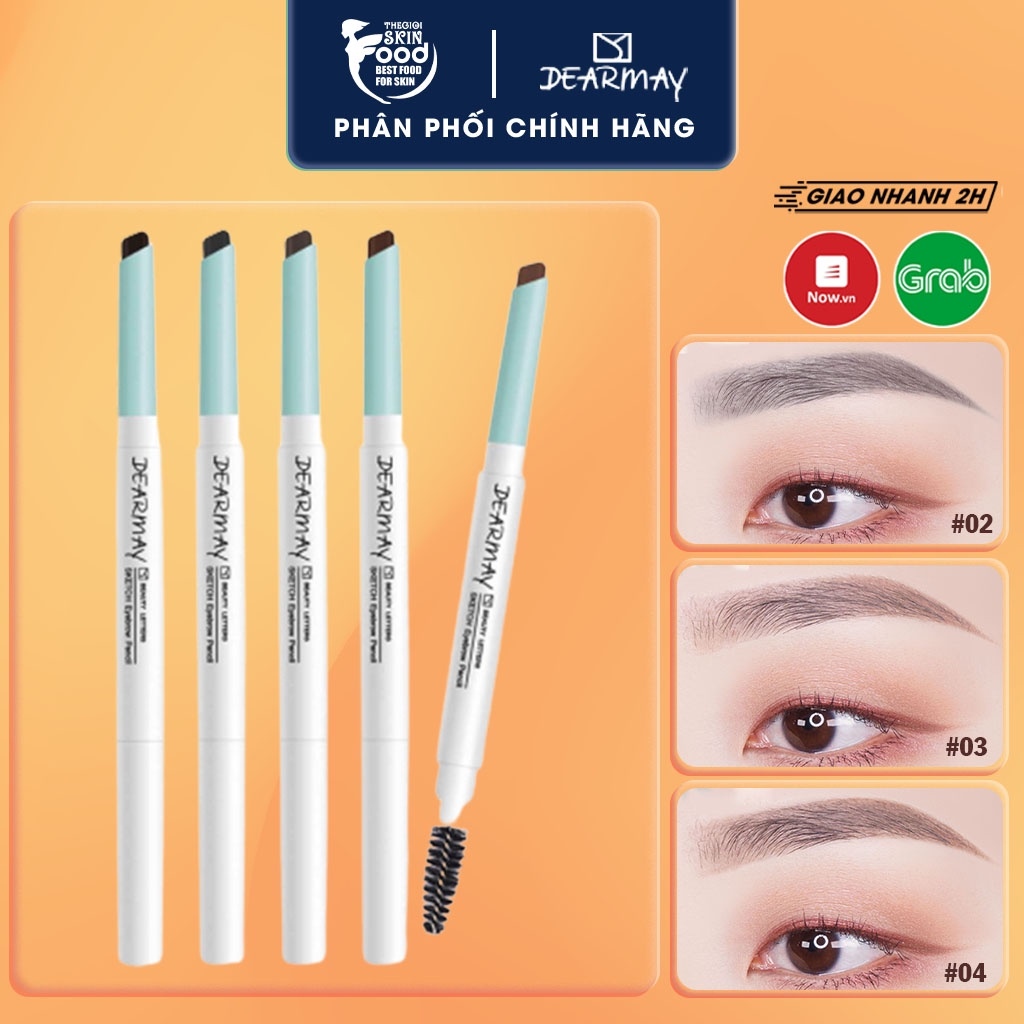 trang điểm
u◘▼  Chì kẻ mày lâu trôi dễ kẻ Hàn Quốc Dearmay Sketch Eyebrow Pencil