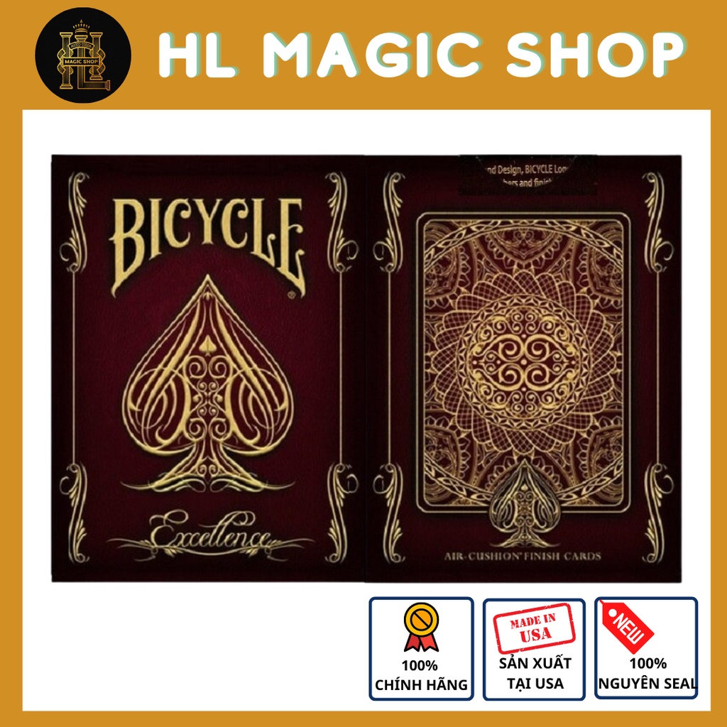 Bộ bài tây, bài ảo thuật Bicycle Excellence Playing Cards - Bài Mỹ - Bài Chính Hãng