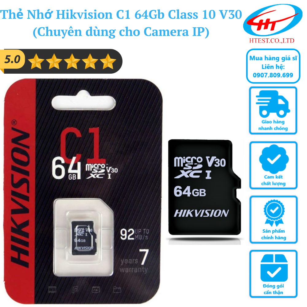 Thẻ Nhớ Hikvision microSDHC C1 32Gb và 64 GB Class 10