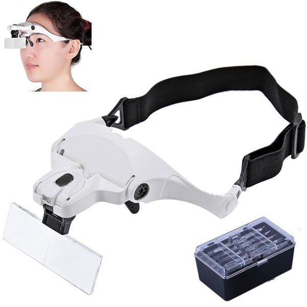 Kính lúp đội đầu có đèn, nhiều mức phóng đại No.9892B1