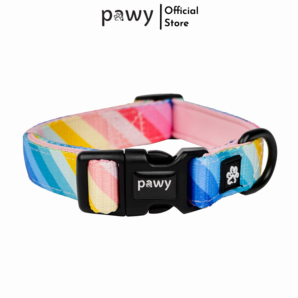 Pawy Dog Collar - Sunset Rainbow