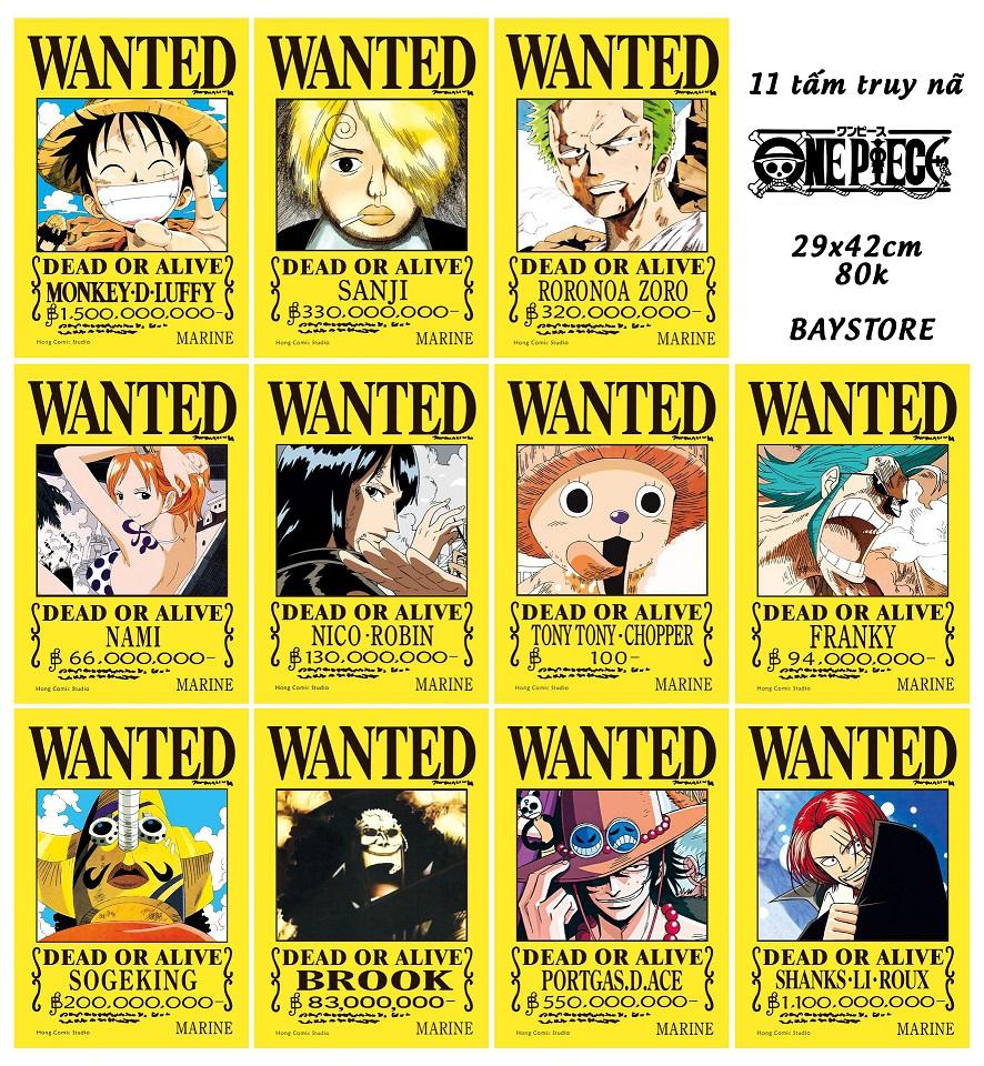 Bộ truy nã Onepiece A3 - Baystore