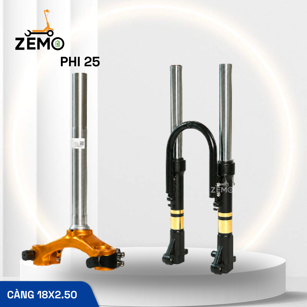 Càng trước (Phuộc dầu + Chảng ba) cho xe điện vành 18 [18*250]