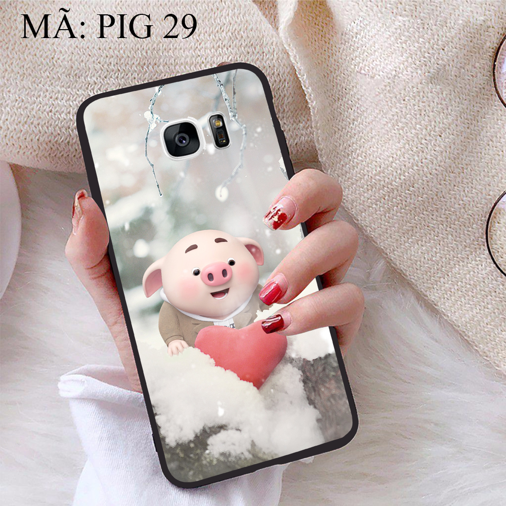 [HCM]Ốp lưng iCase dành cho Samsung Galaxy S7 Edge viền dẻo TPU BST Pig Cute