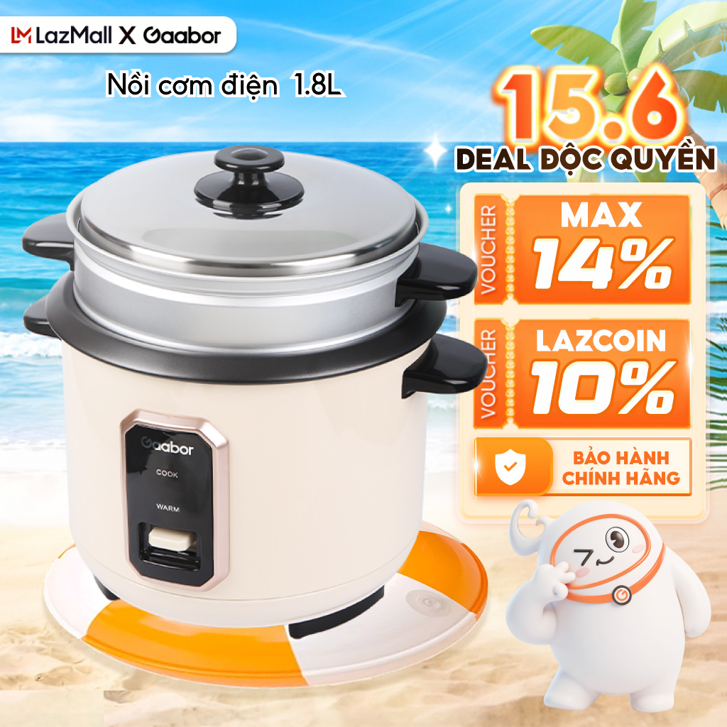 Nồi cơm điện RC-40M01A dung tích 1.8L lòng nồi chống dính, nấu đa năng hấp cùng lúc công suất 700W - Bảo hành 12 tháng 1 đổi 1