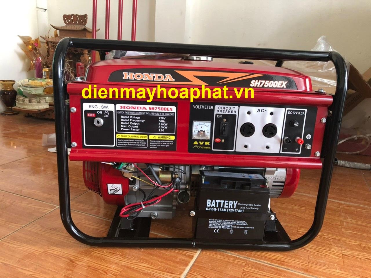 Nơi bán máy phát điện, Máy phát điện Honda 7kw SH7500EX chạy xăng 6kw.