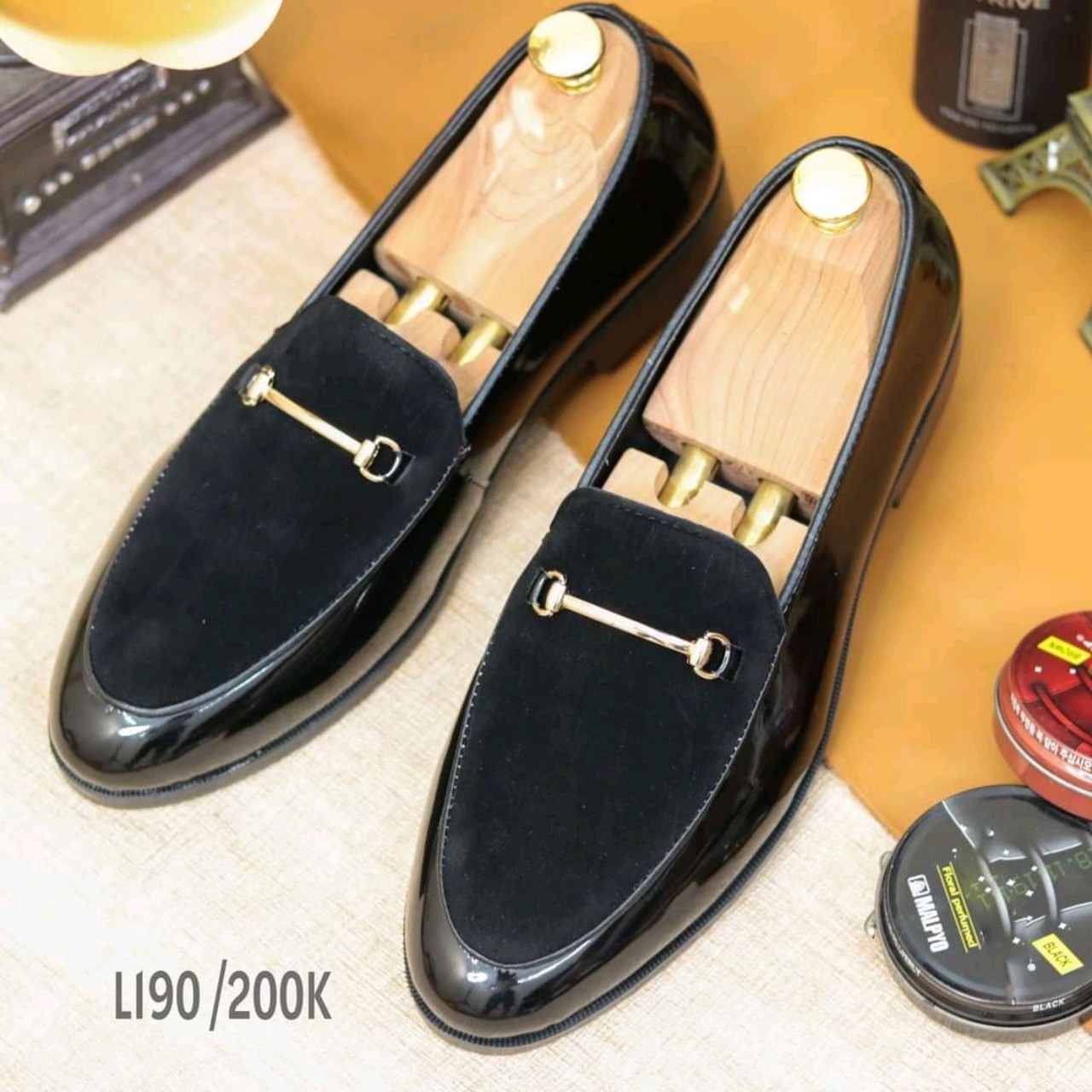 Giày lười nam bóng đai sắt mã l190