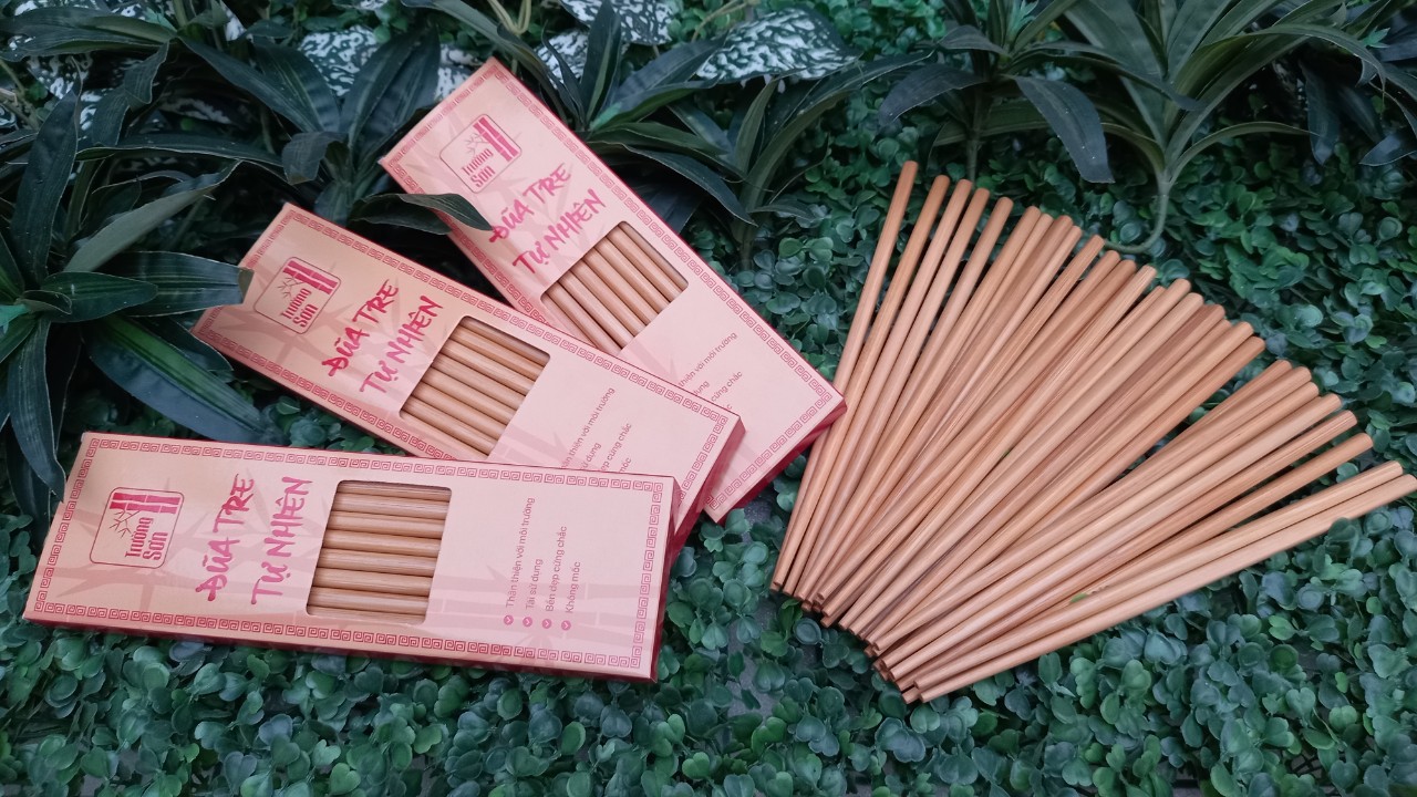 Đũa Tre Trường Sơn, đũa ăn cơm, đũa ăn cơm cao cấp, đũa ăn cơm chống mốc, đũa tre tự nhiên ,đũa tái sử dụng, 1 hộp 10 đôi